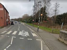 The A577 Manchester Road, near where the accident happened.