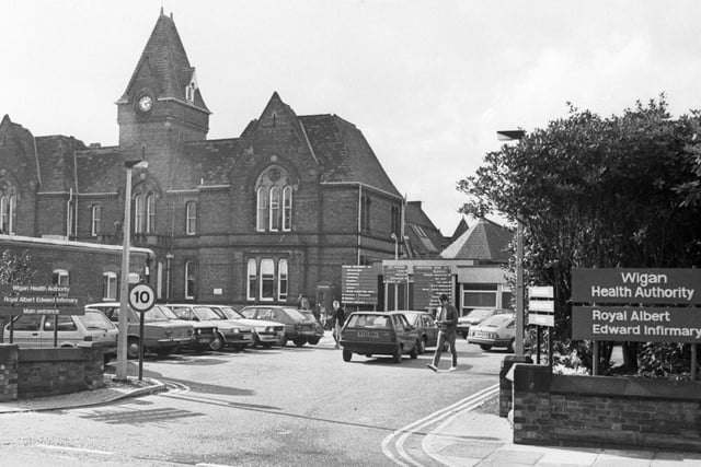 RETRO 1980s - Wigan Infirmary entrance.