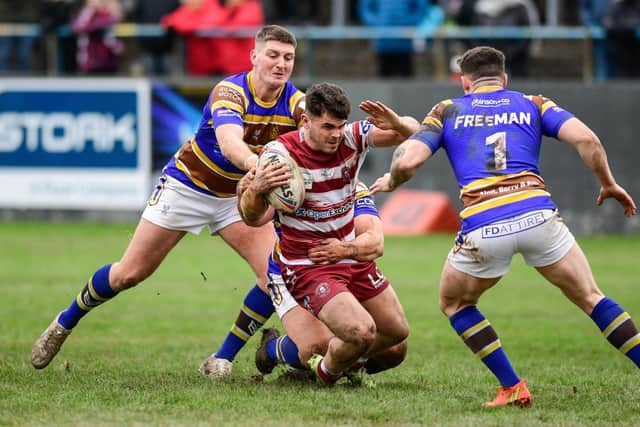 Tom Forber in action against Whitehaven