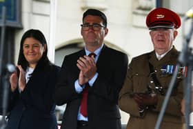 Makerfield MP Andy Burnham at the weekend's Armed Forces Day celebration in Wigan town centre.