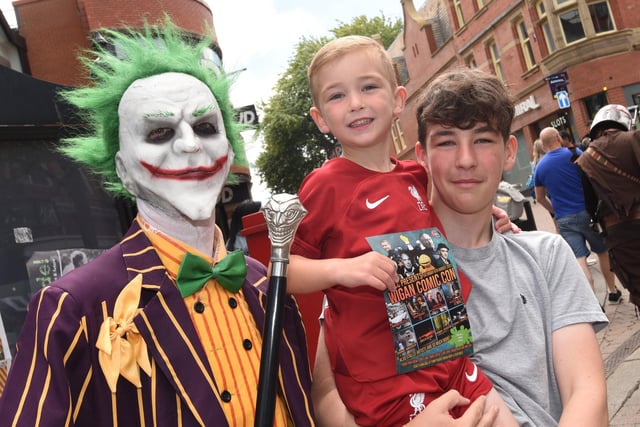 The Joker with Niall Cronin, five, and Shamus Cronin, 13