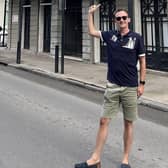 Columnist Luke outside LaLaurie Mansion
