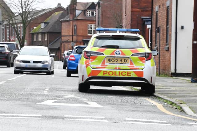 Police at the scene of the horrifying incident at the junction of Dicconson Terrace, Trafalgar Road and Wrightington Street, Swinley, Wigan.