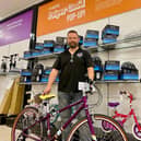 Mark Harrison from the Wigan Bike Project after opening of the Proper Good pop-up at the Rebuild With Hope store