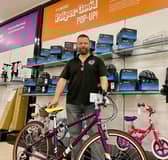 Mark Harrison from the Wigan Bike Project after opening of the Proper Good pop-up at the Rebuild With Hope store
