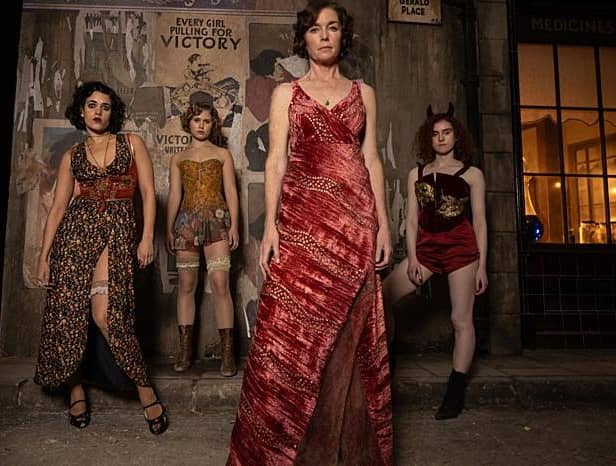 The women of Dope Girls. From left, Billie (Umi Myers), Violet (Eliza Scanlen), Kate (Julianne Nicholson), and Evie (Eilidh Fisher) (Picture: BBC/Badwolf Productions/Ray Burmiston)