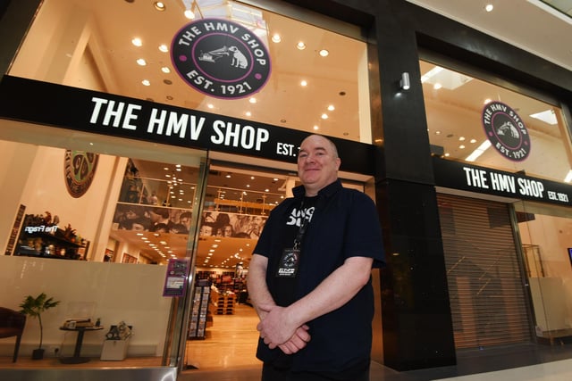 Store manager Tara Browne at the opening of The HMV Shop, Grand Arcade, Wigan