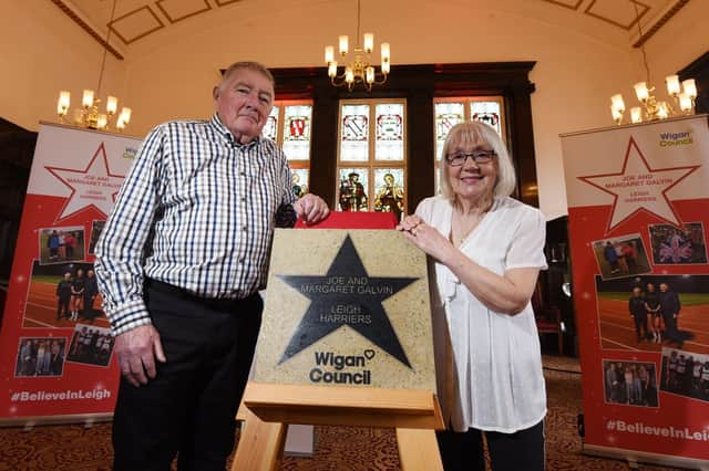 Joseph Galvin and his wife Margaret were presented with a Believe Star last year