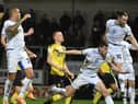 Will Keane heads for goal