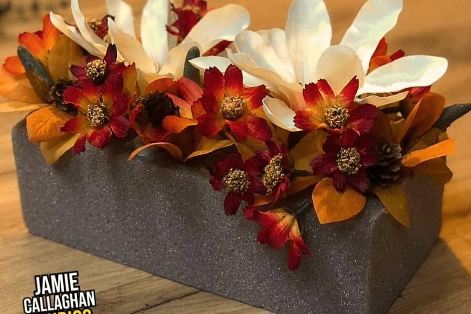 Autumnal Themed Potted Plant - one of the handmade floral products that are being sold