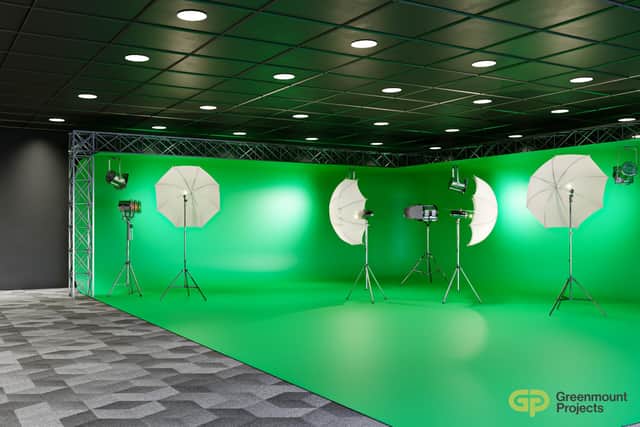 A new TV studio with green screen at Wigan and Leigh College