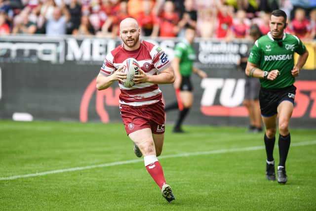 Liam Marshall scores for Wigan Warriors