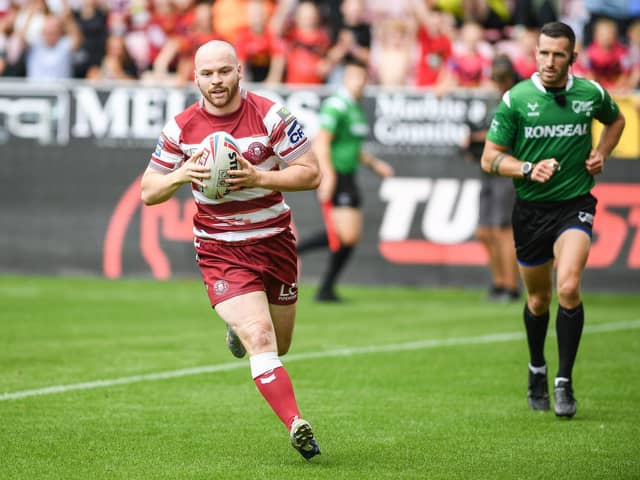 Liam Marshall scores for Wigan Warriors