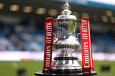 GILLINGHAM, ENGLAND - JANUARY 07: The FA Cup trophy during the Emirates FA Cup Third Round match between Gillingham and Leicester City at MEMS Priestfield Stadium on January 07, 2023 in Gillingham, England. (Photo by Alex Pantling/Getty Images)