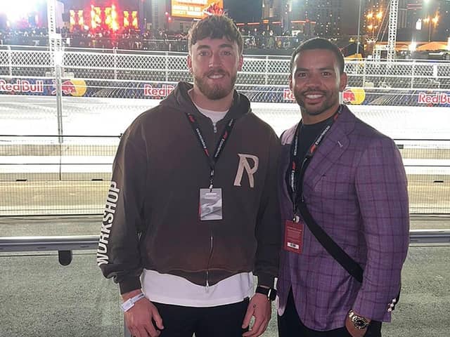 Kruise Leeming and Matty Ashton were special guests at Formula 1 Las Vegas Grand Prix
