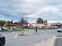 An artist's impression of how the new Lidl and Starbuck drive-thru in Platt Bridge would look