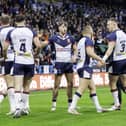 England celebrate Matty Ashton's try against Tonga