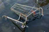 One of Wigan's many dumped shopping trolleys
