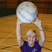 Jo Gash, team captain of one of the Wigan Wigglers Walking Netball team.