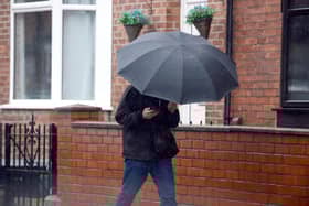 Rain has been falling throughout the day