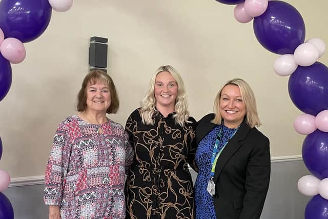 Coun Bullen with Amy Sutton and Director of Childrens Services Colette Dutton