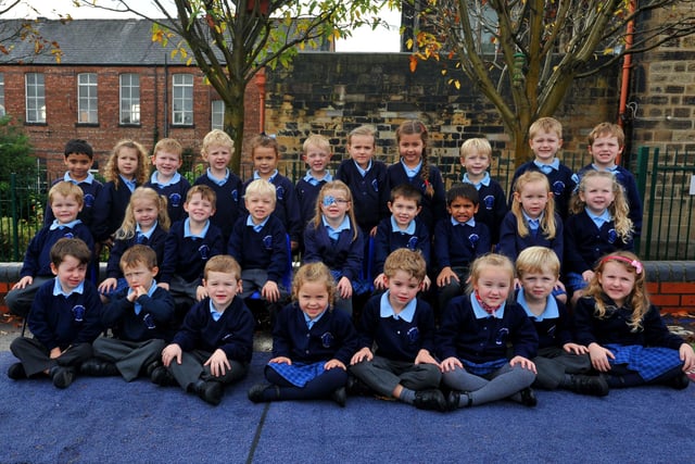 Reception children - Mrs Woods' class at St Mary and St John Catholic Primary School, Standishgate, Wigan.