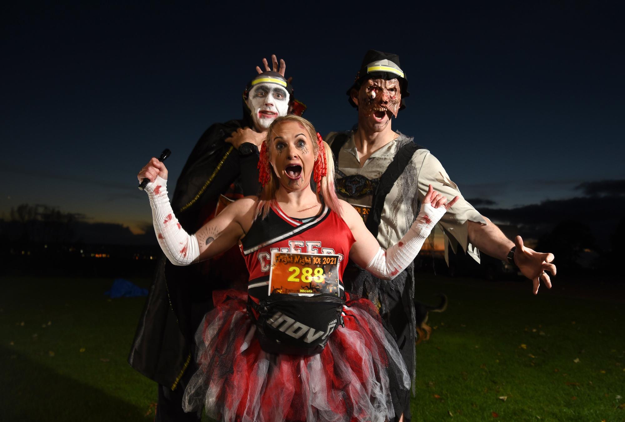 All sorts of scary beings appeared at the park