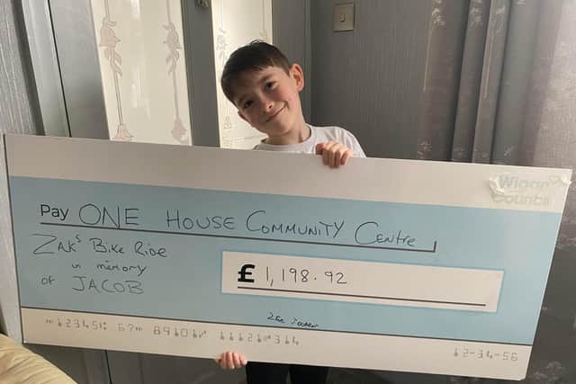 Zac Jackson raised more than £1,100 for The One House community centre