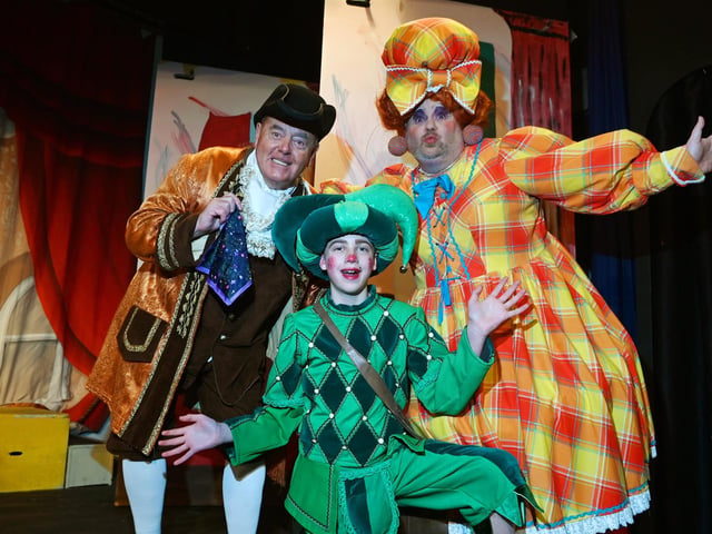 The cast of St Michael's Amateur Dramatic Society in their pantomime of Sleeping Beauty earlier this year