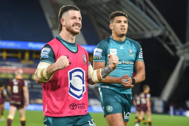 Cade Cust and Kai Pearce-Paul celebrate at full time.