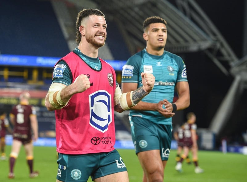 Cade Cust and Kai Pearce-Paul celebrate at full time.