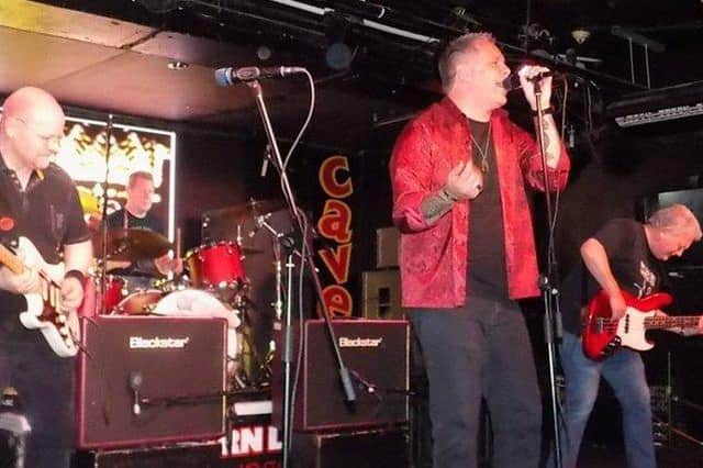 Lankykats on stage at the Cavern Club in Liverpool