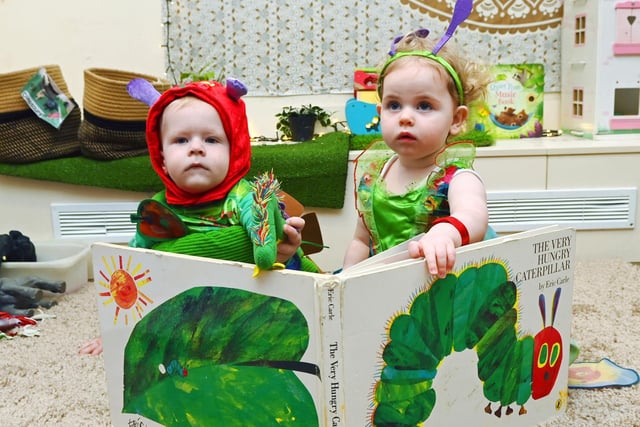 Children at Little Jigsaws Day Nursery, Pemberton, dress up for World Book Day.