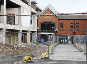Demolition work is under way at The Galleries
