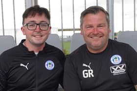 Gregor Rioch (right) and Lucas Danson are two of the panel that will select a new manager for Latics