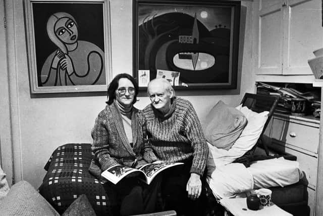 Artist Theodore Major and his daughter Mary Major in 1979