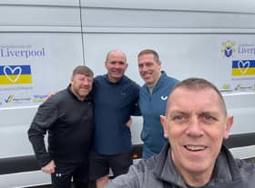 Dave Lyon and the team before embarking on their cross-country journey