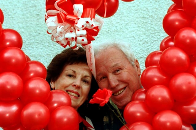 Romantic poet Roy Gordon, pictured with his wife Maureen, feeling love is in the air for Valentine's Day.