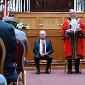 Greater Manchester Deputy Lieutenant Martin Ainscough and Mayor of Wigan Coun Kevin Anderson welcomes Wigan's new British Citizens as certificates were presented at the  monthly British Citizenship ceremony held at Wigan Town Hall.