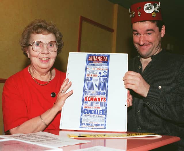 Charles Grahamwith Nancy Wardell, Stan Laurel's second cousin, back in the 1990s