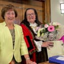 Honorary alderman May Blake with Coun Maureen Nixon, Mayor of West Lancashire