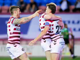 Wigan Warriors take on Leeds Rhinos at the DW Stadium