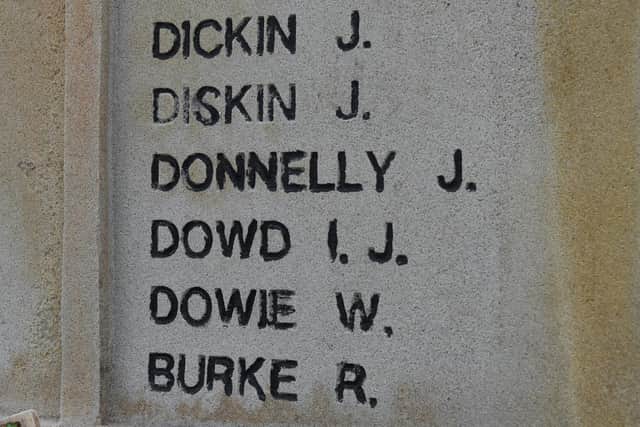 Ince War Memorial, at Ince-in-Makerfield cemetery - WW1 hero John Donnelly listed