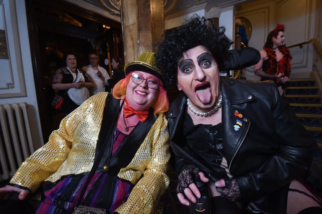 Theatre goers dress up for The Rocky Horror Show at the Grand Theatre. Wendy and Antonio Dutka.