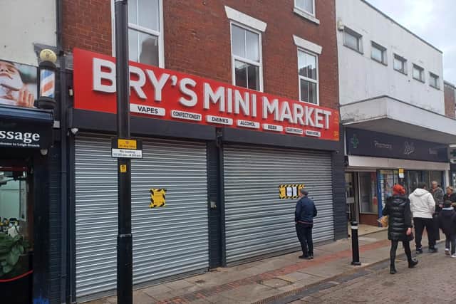 Bry's Mini Market in Leigh town centre