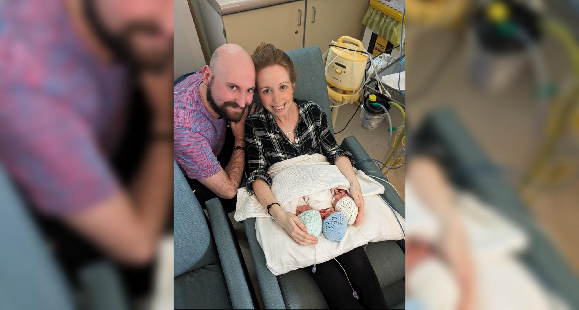 A Wigan mum is raising money for the neo-natal unit which cared for her triplets after their premature births