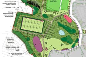 A map of part of the area of Standish to be redeveloped