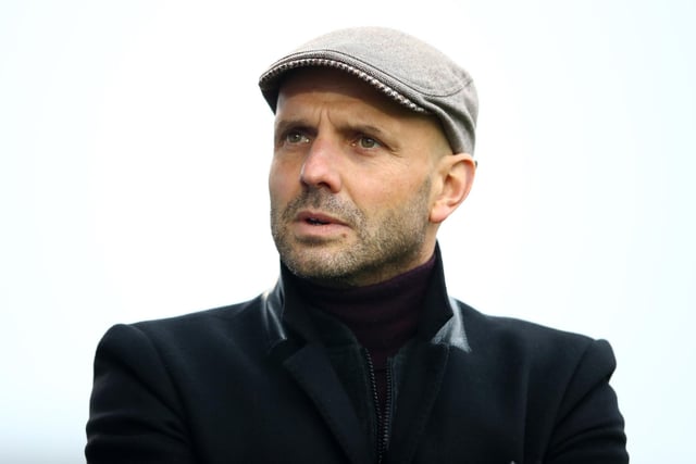 BRISTOL, ENGLAND - NOVEMBER 29: Paul Tisdale, the former manager of Bristol Rovers, looks on during the Emirates FA Cup Second Round match between Bristol Rovers and Darlington FC at the Memorial Stadium  on November 29, 2020 in Bristol, England. Sporting stadiums around the UK remain under strict restrictions due to the Coronavirus Pandemic as Government social distancing laws prohibit fans inside venues resulting in games being played behind closed doors. (Photo by Michael Steele/Getty Images)