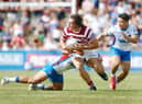 Liam Byrne in action for Wigan Warriors