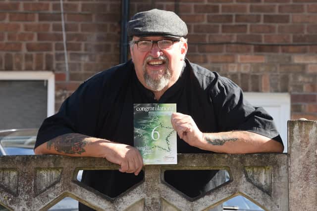 WIGAN - 19-08-22 Dave Whalley from Marsh Green, Wigan, weighed over 30st, he joined Slimming World in December and has lost 6st so far on his weight-loss journey. He hopes to inspire others.